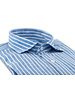 XOOS Chemise homme à rayures bleues en lin