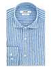XOOS Chemise homme à rayures bleues en lin
