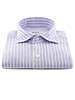 XOOS Chemise homme à rayures lavande en lin