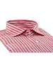 XOOS Chemise homme à rayures rouge en lin