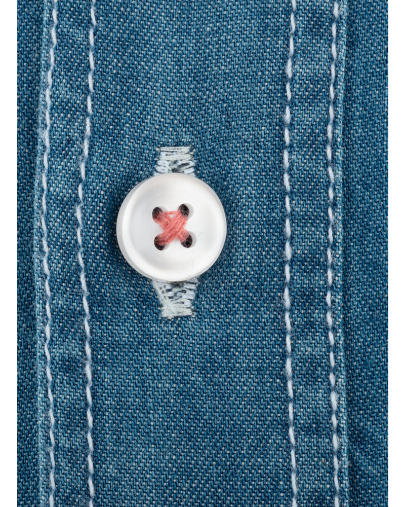 XOOS Chemise homme en denim et doublure tartan