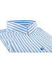 XOOS WOMEN light blue striped dress shirt with straight open collar