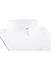 XOOS Chemisier femme en gabardine blanche et col droit ouvert