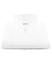 XOOS WOMEN white gabardeen dress shirt with straight open collar