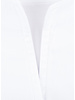 XOOS Chemisier femme en gabardine blanche et col droit ouvert