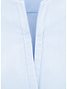 XOOS Chemisier femme en gabardine bleu diamant et col droit ouvert