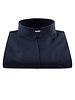 XOOS Chemisier femme en gabardine bleu marine et col droit ouvert