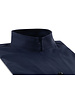 XOOS Chemisier femme en gabardine bleu marine et col droit ouvert