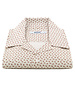 XOOS Chemisette homme à col souple beige à petits motifs paisley