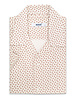 XOOS Chemisette homme à col souple beige à petits motifs paisley