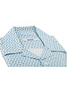 XOOS Men's lightblue short sleeve shirt with Paisley prints and soft collar