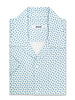 XOOS Chemisette homme à col souple ciel à petits motifs paisley