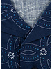 XOOS Chemisette homme à col souple bleu marine à motifs imprimés