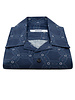 XOOS Chemisette homme à col souple bleu marine à motifs imprimés