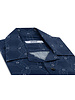 XOOS Chemisette homme à col souple bleu marine à motifs imprimés