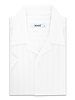 XOOS Chemisette homme blanche en coton tissé et col souple