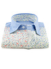 XOOS Men's blue patchwork shirt  flower prints