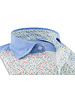 XOOS Men's blue patchwork shirt  flower prints