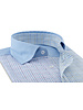 XOOS Men's blue checkered patchwork shirt