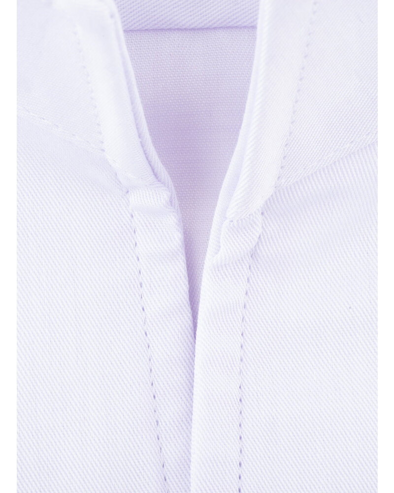 XOOS Chemise homme en gabardine parme et col droit ouvert (Double Retors)