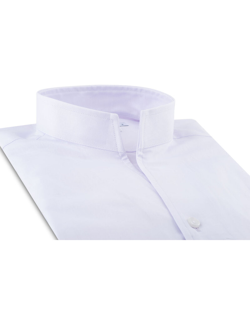 XOOS Chemise homme en gabardine parme et col droit ouvert (Double Retors)