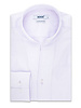 XOOS Chemise homme en gabardine parme et col droit ouvert (Double Retors)