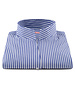 XOOS WOMEN blue striped dress shirt with straight open collar