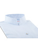 XOOS WOMEN blue fine woven checkered dress shirt with straight open collar