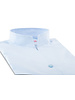 XOOS WOMEN light blue popleen dress shirt with straight open collar