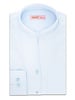 XOOS WOMEN light blue popleen dress shirt with straight open collar
