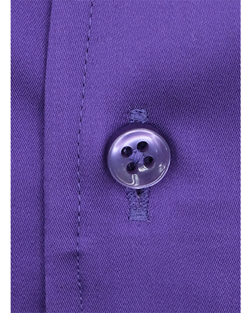 XOOS Men's Mauve sateen cotton dress shirt with straight open collar