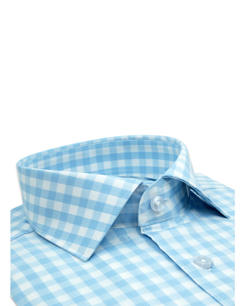 XOOS Men's blue checkered shirt (Double Twisted)