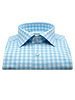 XOOS Men's blue checkered shirt (Double Twisted)