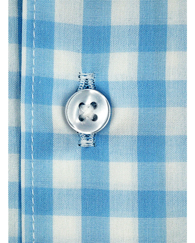 XOOS Men's blue checkered shirt (Double Twisted)