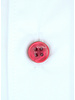XOOS Chemise homme blanche à col rouge à carreaux (Double Retors)