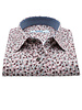 XOOS Men's pink and burgundy floral print with gray lining