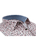 XOOS Men's pink and burgundy floral print with gray lining