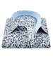 XOOS Men's blue and brown floral print with blue lining