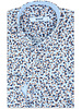 XOOS Men's blue and brown floral print with blue lining