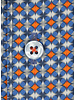 XOOS Men's blue and orange print shirt
