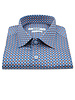 XOOS Men's blue and orange print shirt