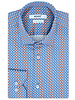 XOOS Men's blue and orange print shirt