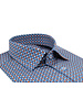 XOOS Men's blue and orange print shirt