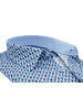 XOOS Chemise homme à motifs imprimés bleu et corail