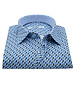 XOOS Chemise homme à motifs imprimés bleu et marron