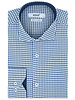 XOOS Men's lumberjack checkered dress shirt with navy blue lining