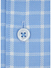 XOOS Chemise homme bleue à carreaux blancs (Double Retors)