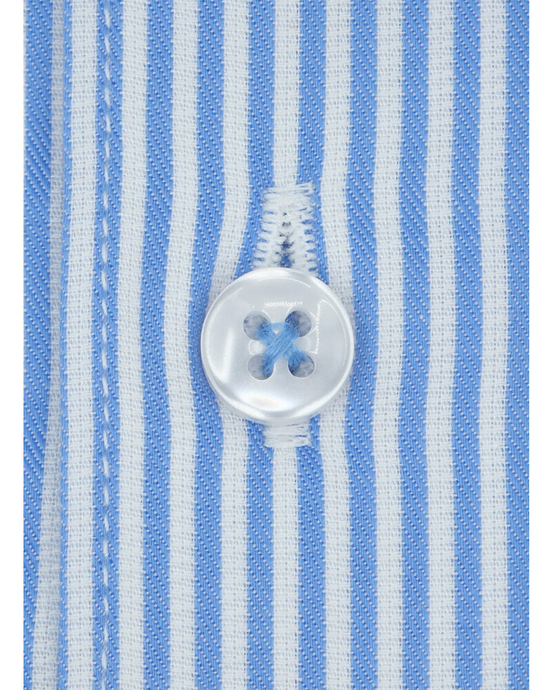 XOOS Chemise homme ciel à rayures blanches (Double Retors)