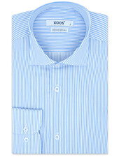 XOOS Men's sky blue striped dress shirt  (Double Twisted)
