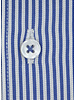 XOOS Chemise homme bleue à rayures blanches (Double Retors)